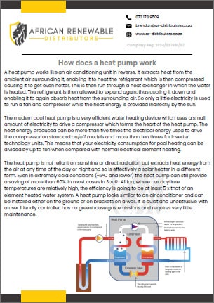 African Renewable Distributors - ARD - How Does A Heat Pump Work - Thumbnail