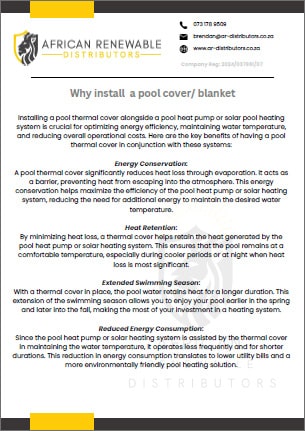 African Renewable Distributors - ARD - Why Install A Pool Cover - Thumbnail